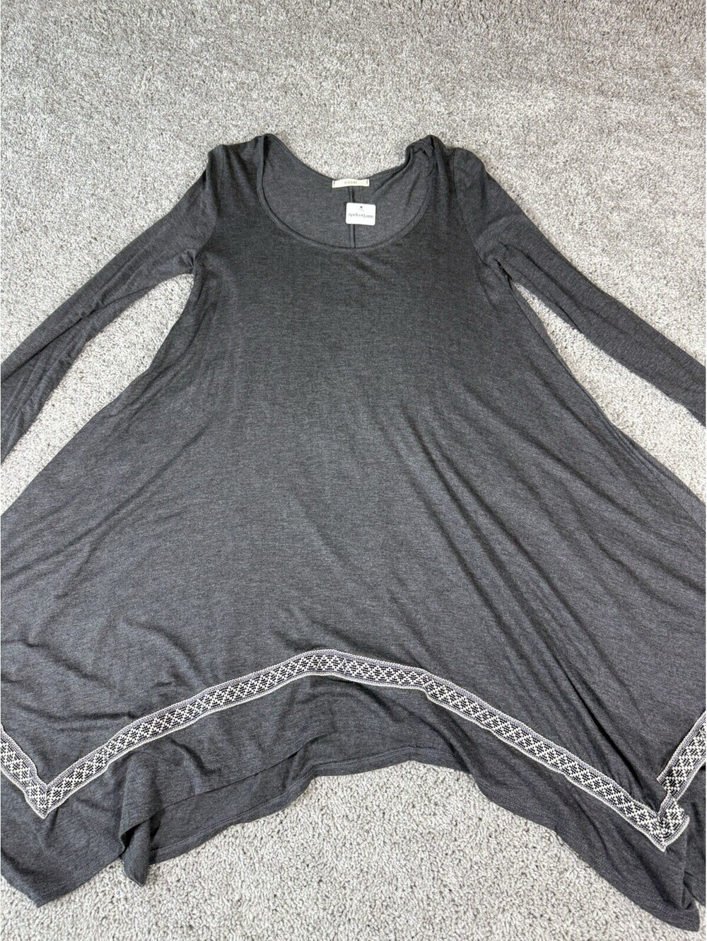 Easel Womens Gray Long Sleeve Dress Size Medium NWT
